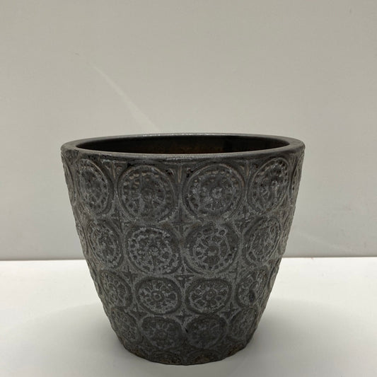 6.2" Tapered Pot with Medallion Copper