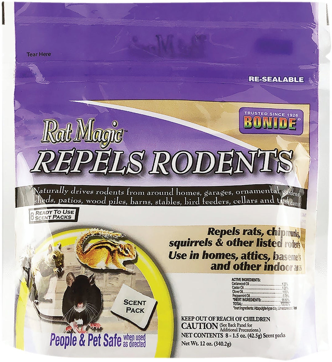 Bonide Rat Magic Rodent Repellent 12 Oz., Scent Pack