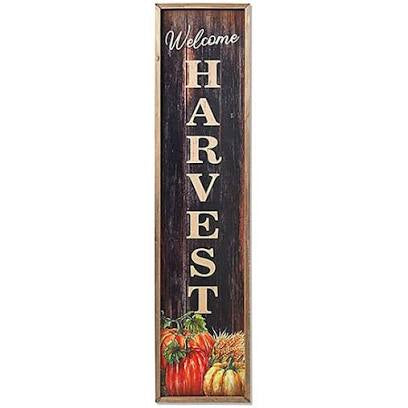 Wood Harvest Porch Sign W/ Easel