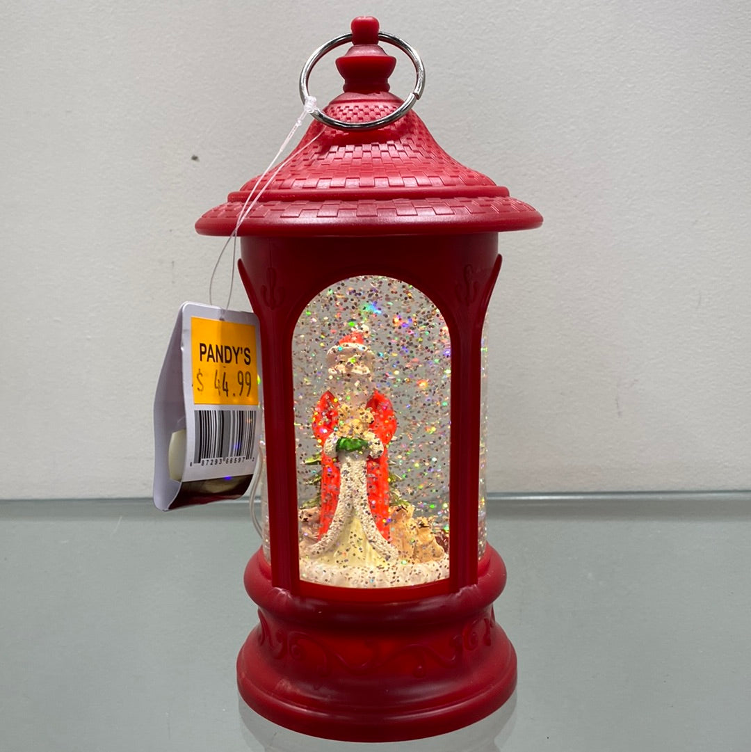 Lighted Spinning Water Globe Lantern