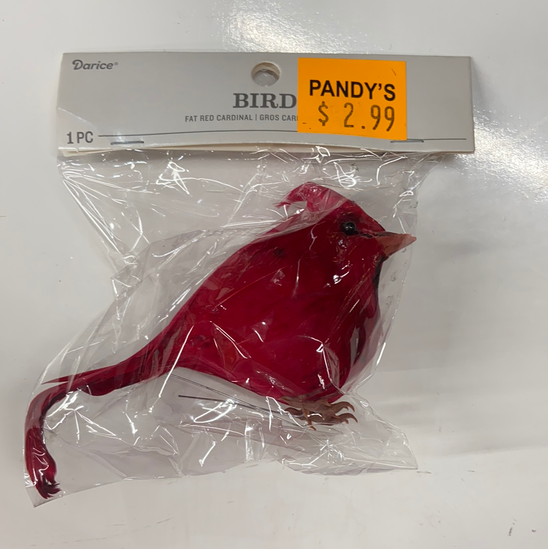 3” Red Feather Cardinal