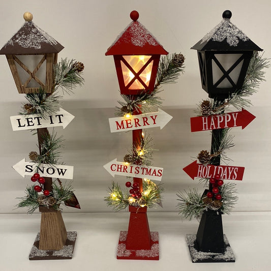 Holiday Battery Powered Street Lamp (23.2"H)