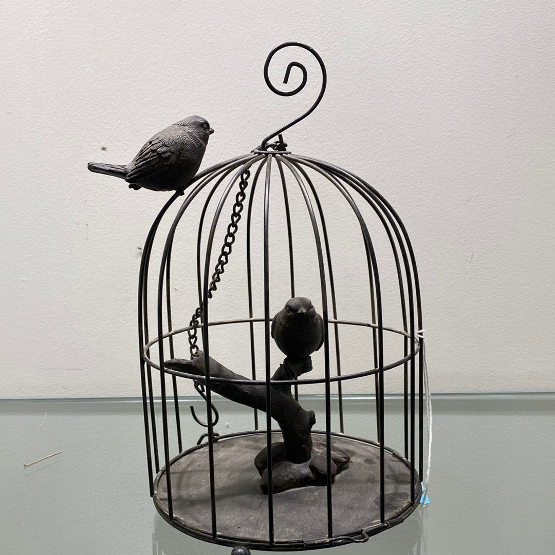 Bird in Bird Cage Hanger