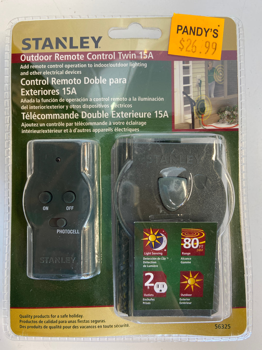 Outdoor Remote Control Twin 15A