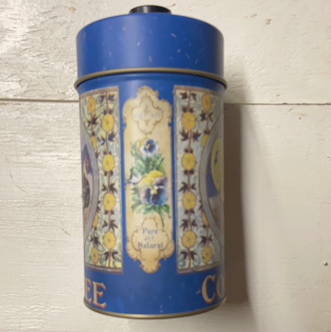 Farm 4 Piece Blue Jar Set Tea, Coffee, Flour, and Sugar