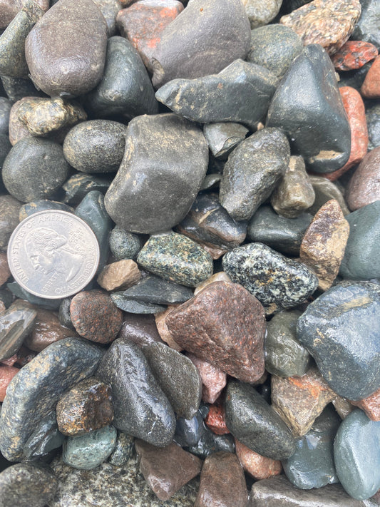 Large Blue Canadian Riverstone