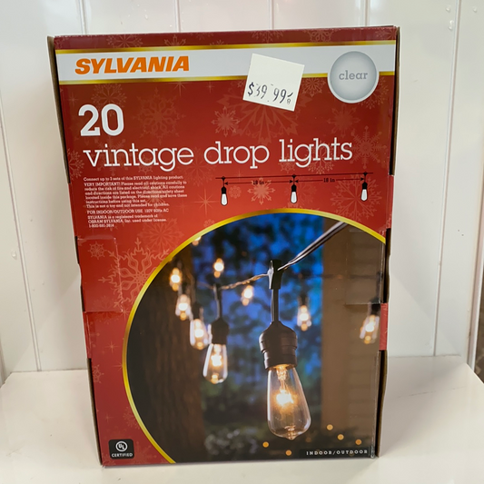 20 vintage drop lights clear