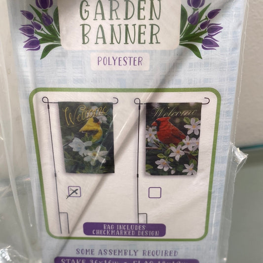 Polyester Spring Garden "Welcome" Flag