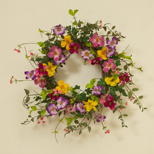 24" Wild Flower Twig Wreath