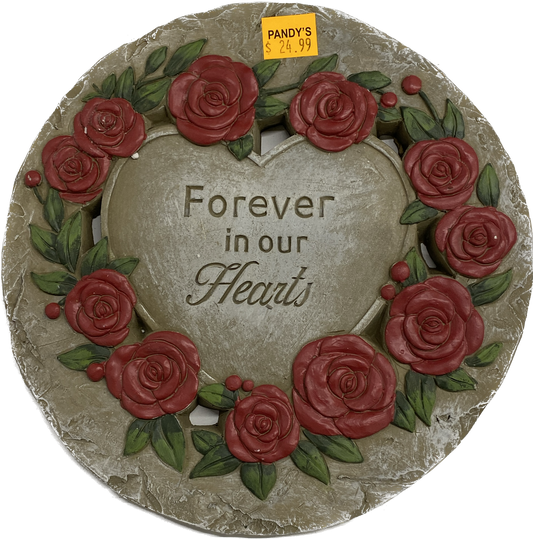 12" Roses Memorial Stepping Stone