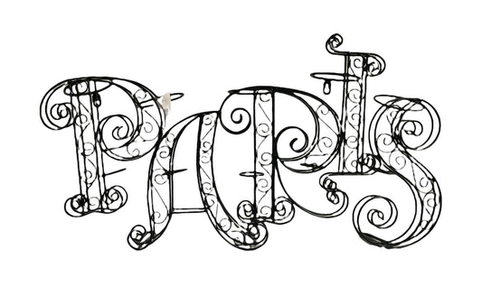 "Paris" Wine Bottle Display