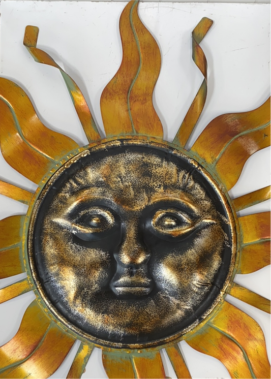 Copper Metal Sun Face Wall Décor
