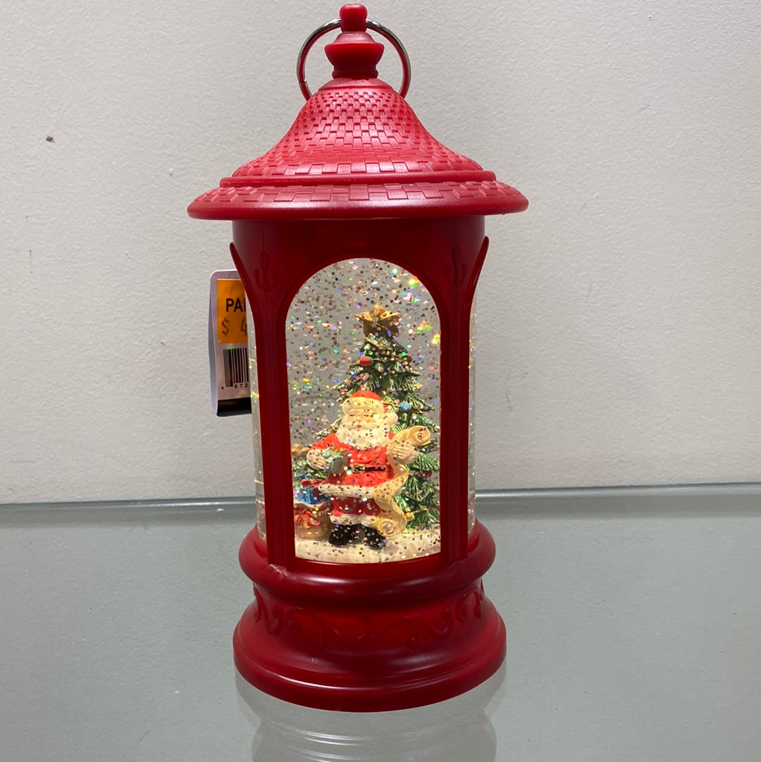 Lighted Spinning Water Globe Lantern