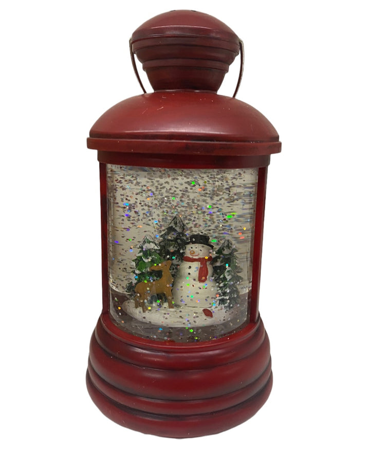 Lighted Musical Spinning Water Globe Lantern