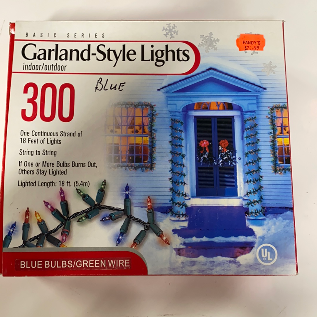 300 Blue Garland Style Lights