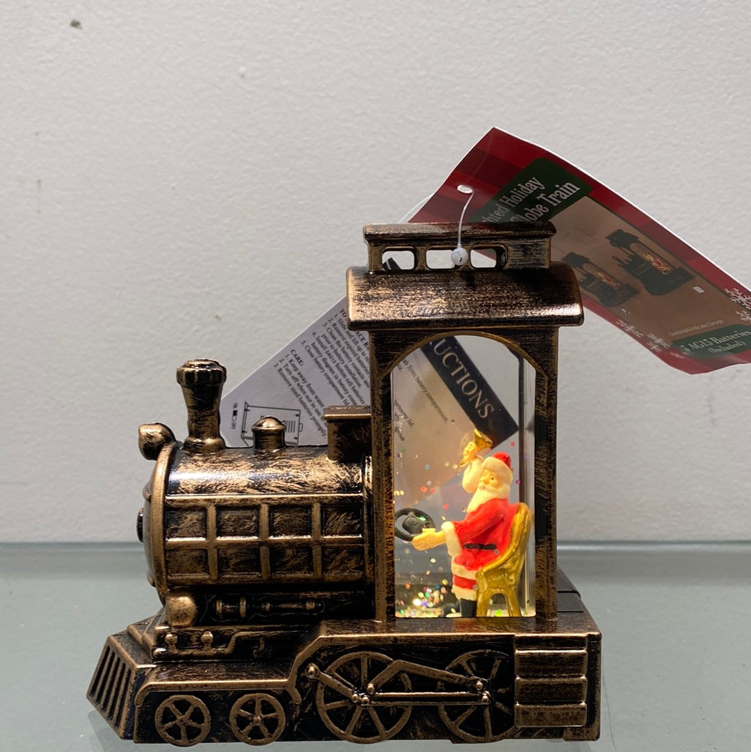 Lighted Holiday Water Globe Train (Batteries Included) in