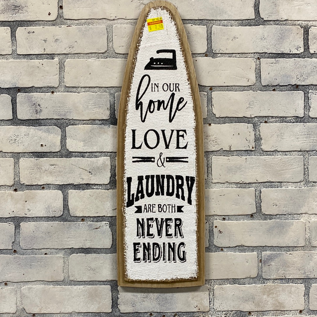 Ironing Board Sign Laundry