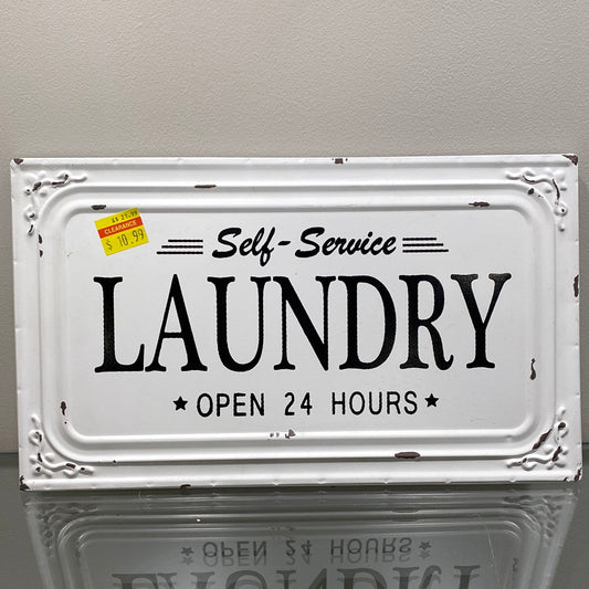 Self Service Laundry Sign
