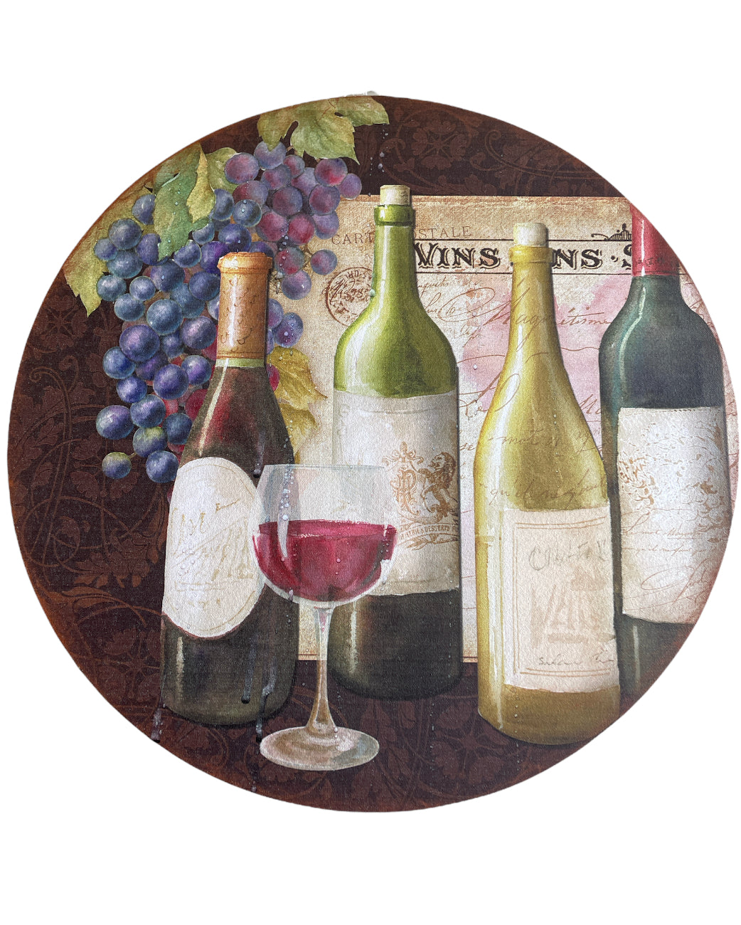 Wine Bottles And Wine Glass Decorative Canvas