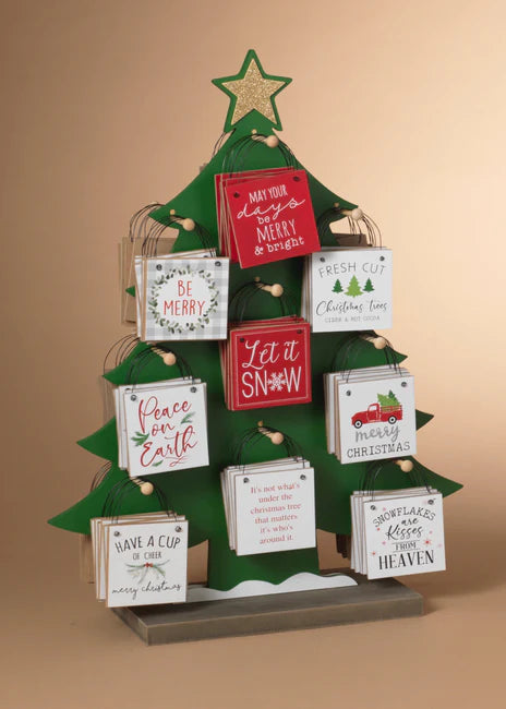 Wood Holiday Sign Ornament