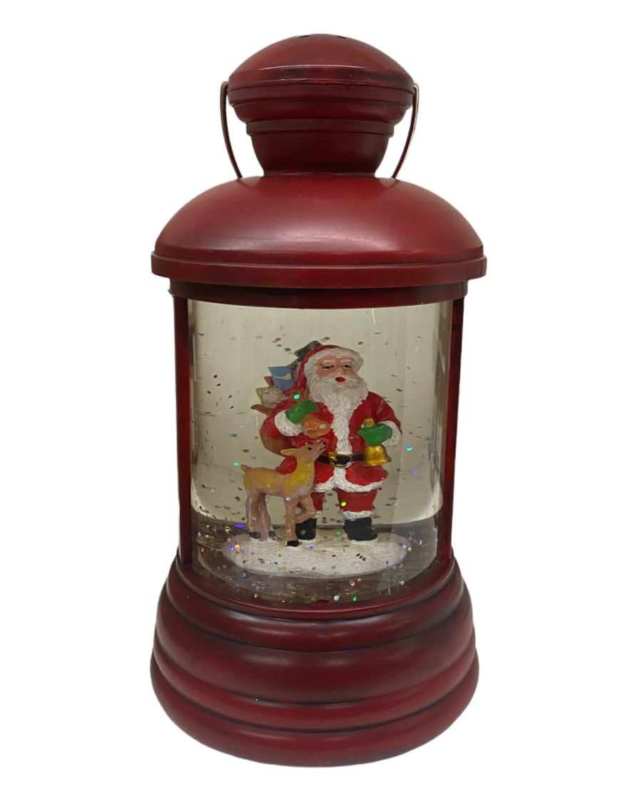 Lighted Musical Spinning Water Globe Lantern