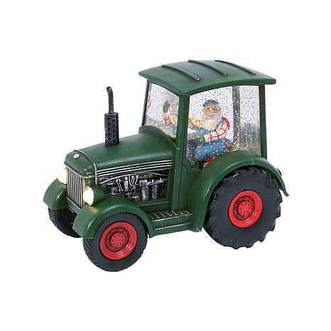 Holiday Lantern Santa Tractor