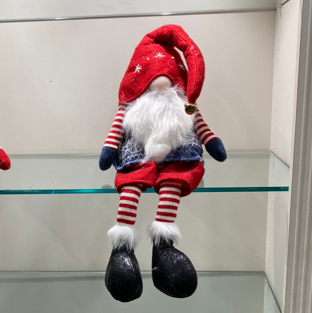 20” Plush Holiday Gnome Shelf Sitter