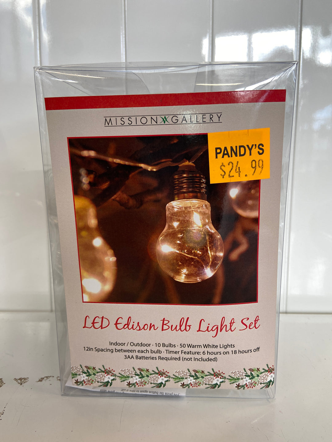 Holiday Lights LED Edison Bulb Light Set