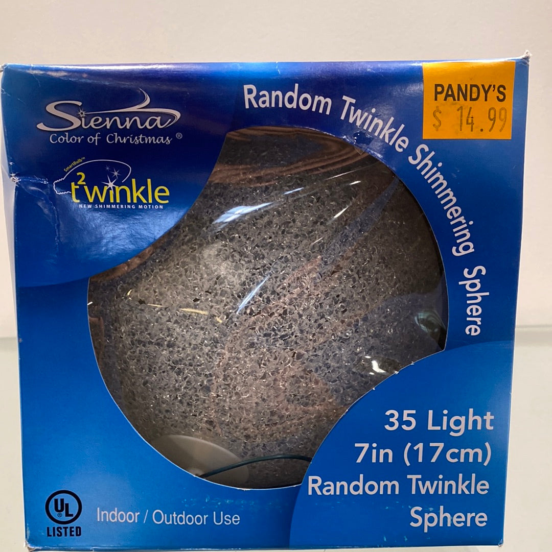 35 Light 7” Clear Random Twinkle Sphere