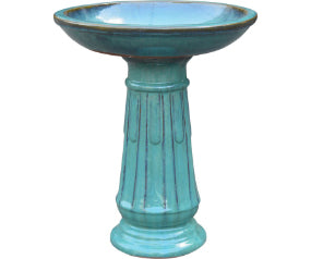 23" Miami Green Bird Bath