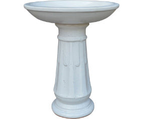 23" Miami White Bird Bath