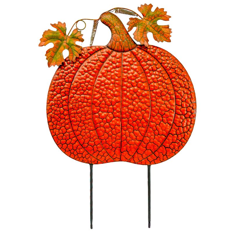 27" Metal Pumpkin on Stakes