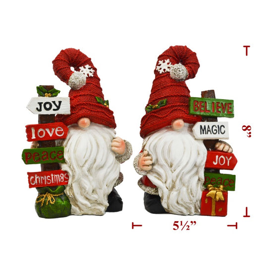 Christmas Gnome Holding Sign
